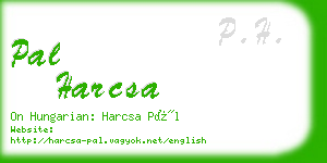 pal harcsa business card